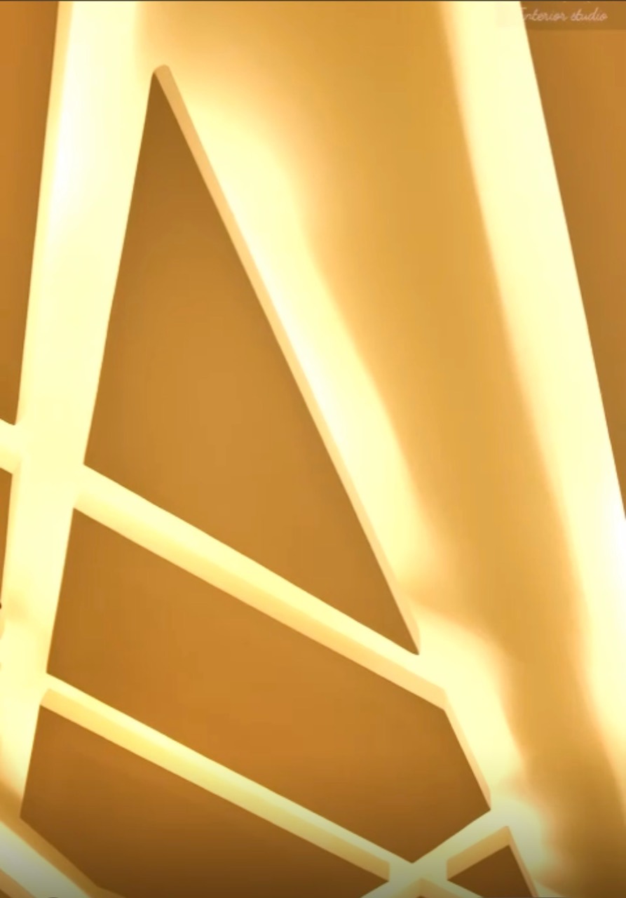 Backlit ceiling pattern detail